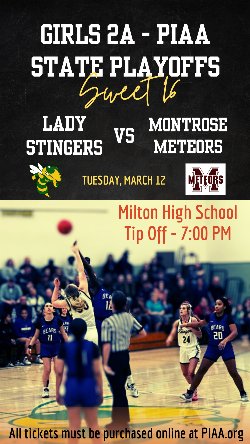 PIAA 2A State Playoff Basketball Game vs Montrose Meteors | Marion ...